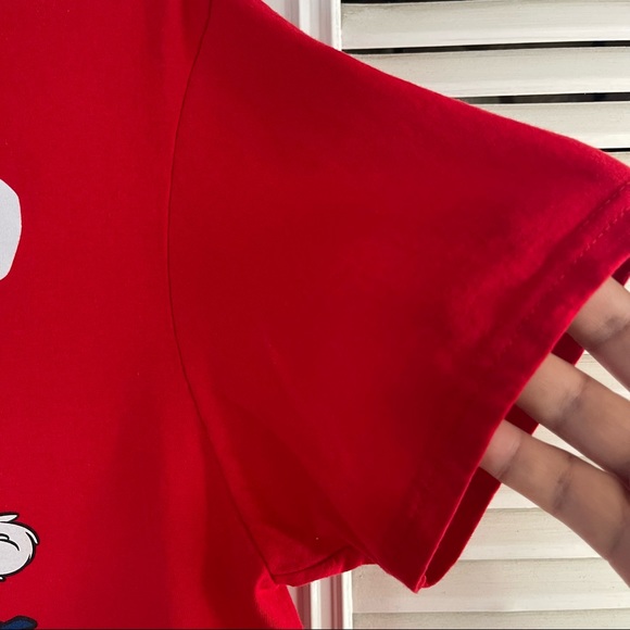 Disney Stitch HO HO Crew Neck Red shirt - Picture 5 of 11